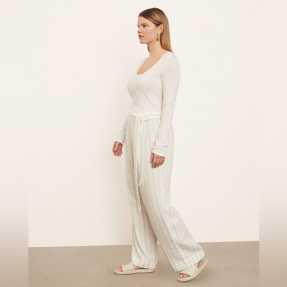 🆕 VINCE Soft Stripe drawstring Pull-On Pant Size XL - Picture 7 of 8
